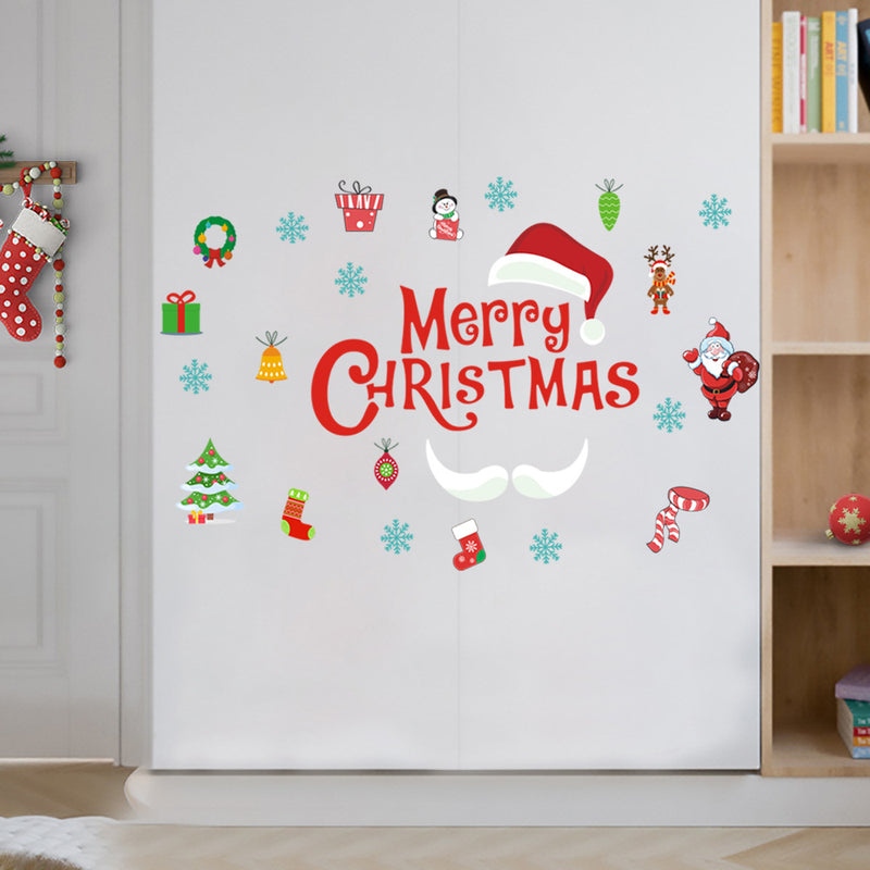 Adhesivos decorativos de pared para Navidad y felices fiestas.