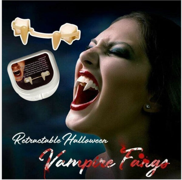 Halloween Retráctil Vampiro Dientes Dentadura Zombie Colmillos