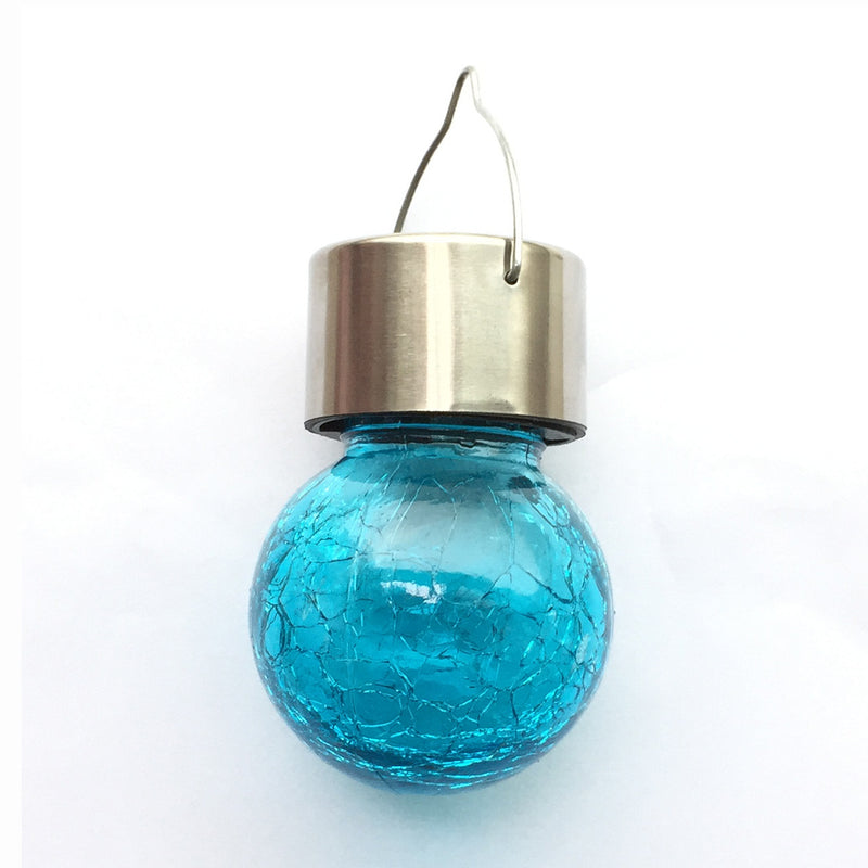 Solar cracked glass pendant light