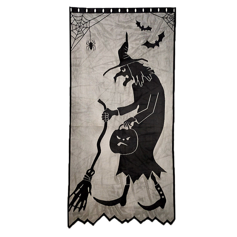 Ghost festival lace tablecloth black spider web tablecloth