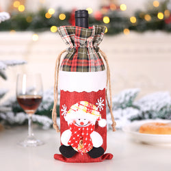 Decoraciones navideñas Botella de vino navideña Calcetines