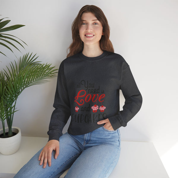 All You Need is Love and Cupcakes - Unisex Heavy Blend™ Crewneck Sweatshirt
