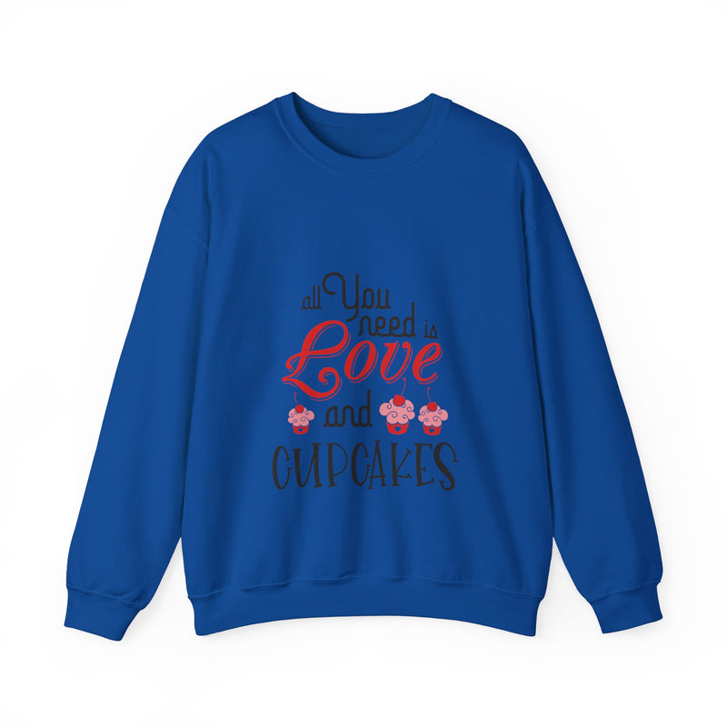 All You Need is Love and Cupcakes - Unisex Heavy Blend™ Crewneck Sweatshirt