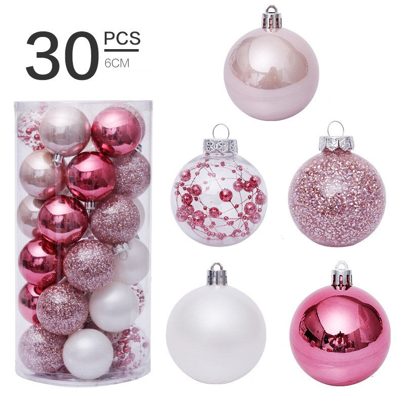 6cm/30Pcs transparent christmas ball set