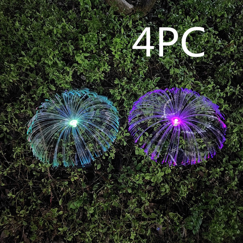 Solar Jellyfish Light Fiber Optic Courtyard Christmas Decoration