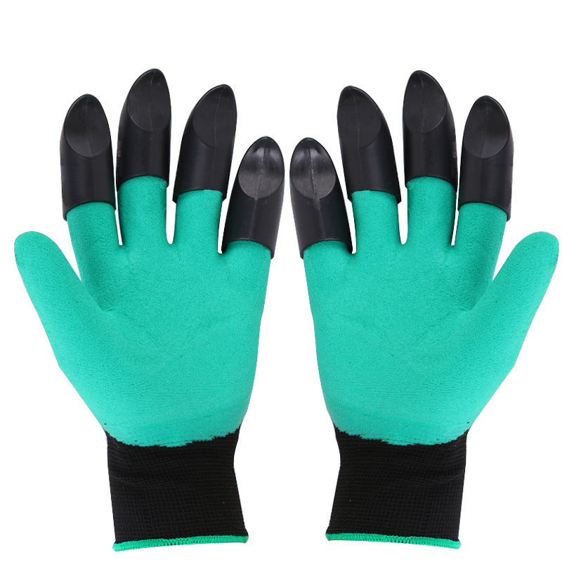 Guantes de excavación de tierra, inmersión de jardinería, goma, protección laboral, PATAS, plantación de jardín