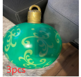 Bola de adorno de Navidad para exteriores, bola decorada inflable de Pvc de 60CM, bolas grandes gigantes de PVC, decoraciones para árboles de Navidad, pelota de juguete