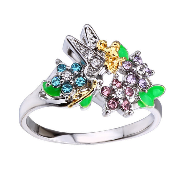 Fairy Angel Wings Epoxy Diamond Ring