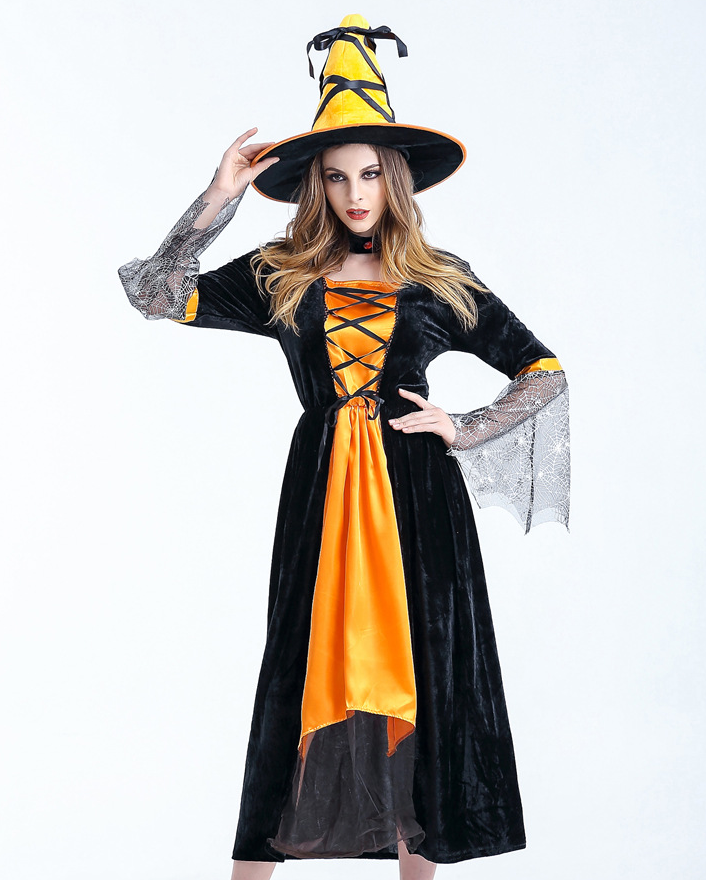 Disfraces de brujas aterradoras para mujer, disfraz de hechicera adulta para Halloween, carnaval, vestido elegante, disfraz de momento mágico para mujer