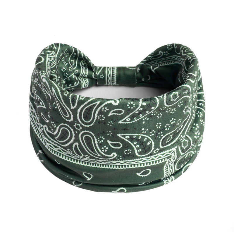 European And American Retro Cashew Perris Pattern Wide Headband Sports Yoga Elastic Headdress