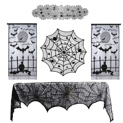 Ghost festival lace tablecloth black spider web tablecloth