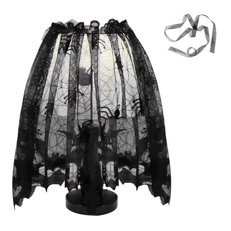 Ghost festival lace tablecloth black spider web tablecloth