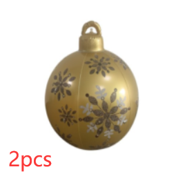 Bola de adorno de Navidad para exteriores, bola decorada inflable de Pvc de 60CM, bolas grandes gigantes de PVC, decoraciones para árboles de Navidad, pelota de juguete