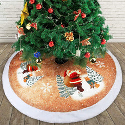 Árbol de Navidad decoración inferior árbol falda 98cm franela viejo árbol