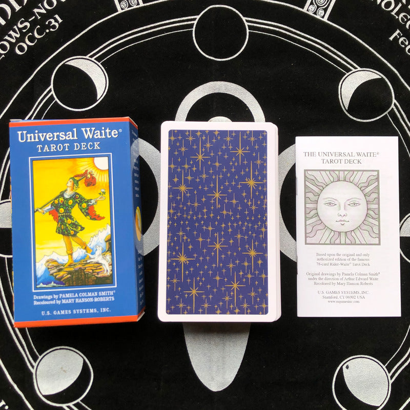 Carta del Tarot con instrucciones en papel