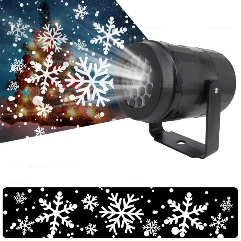 Lámpara LED de Navidad con proyector de luces de nieve navideñas