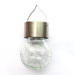 Solar cracked glass pendant light