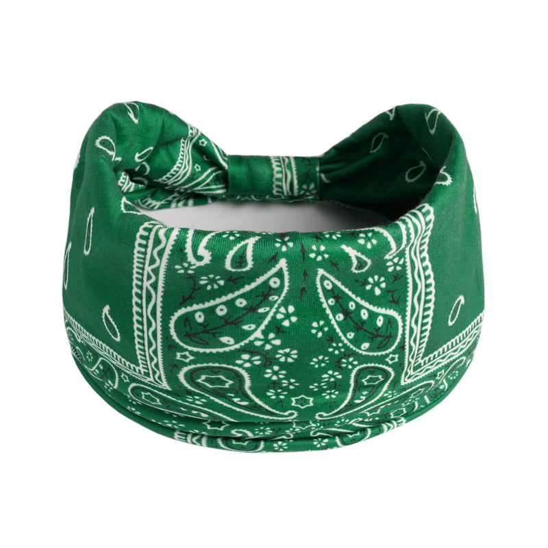 European And American Retro Cashew Perris Pattern Wide Headband Sports Yoga Elastic Headdress