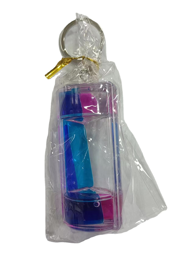 Creative Pressure Relief Double Color Liquid Oil Leakage Keychain Liquid