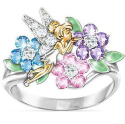 Fairy Angel Wings Epoxy Diamond Ring