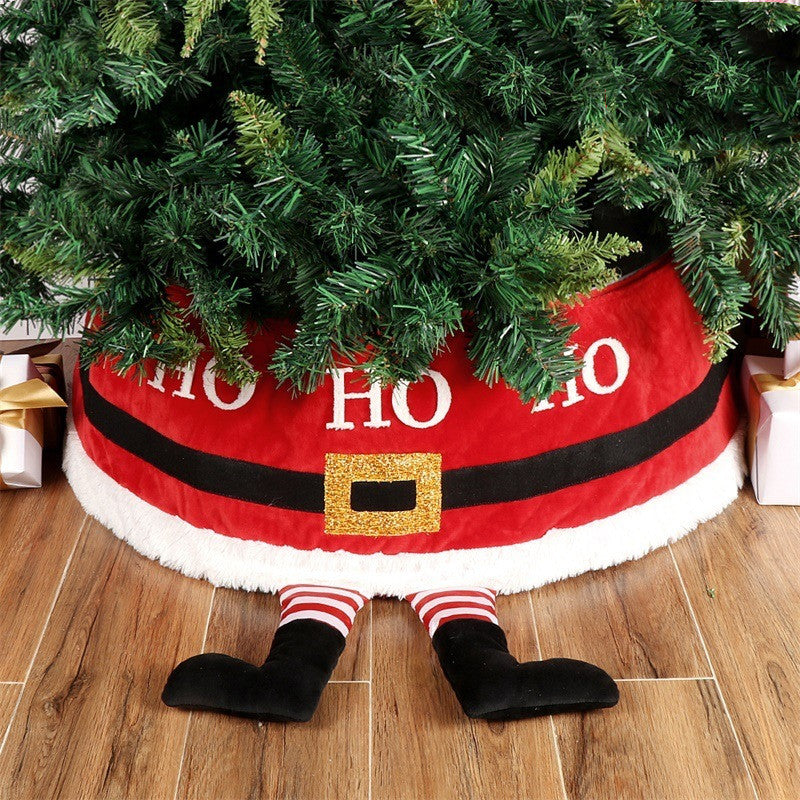 Delantal con base de árbol decorativo para fiesta con falda de árbol de Navidad