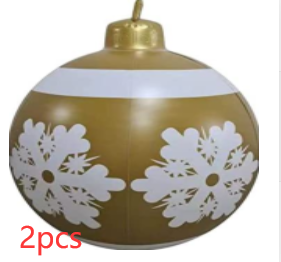 Bola de adorno de Navidad para exteriores, bola decorada inflable de Pvc de 60CM, bolas grandes gigantes de PVC, decoraciones para árboles de Navidad, pelota de juguete