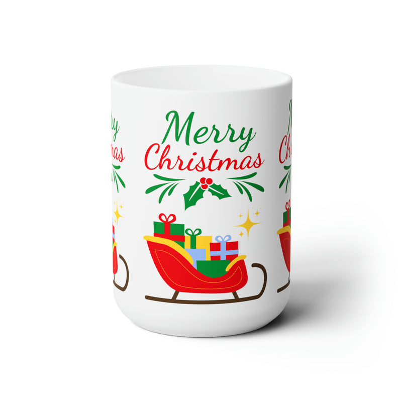 Taza de Cerámica 15oz - Trineo de Papá Noel