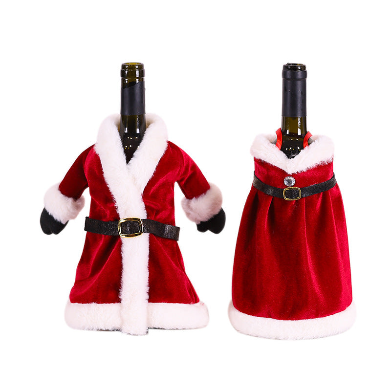 Decoraciones navideñas Botella de vino navideña Calcetines