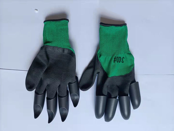 Guantes de excavación de tierra, inmersión de jardinería, goma, protección laboral, PATAS, plantación de jardín