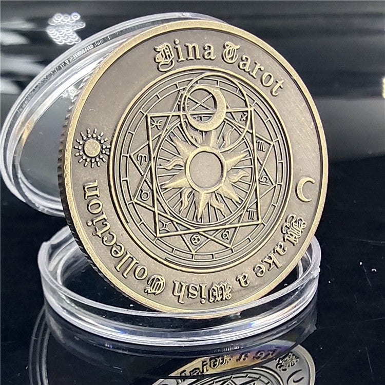 Moneda Conmemorativa de Bronce del Tarot Euroamericano