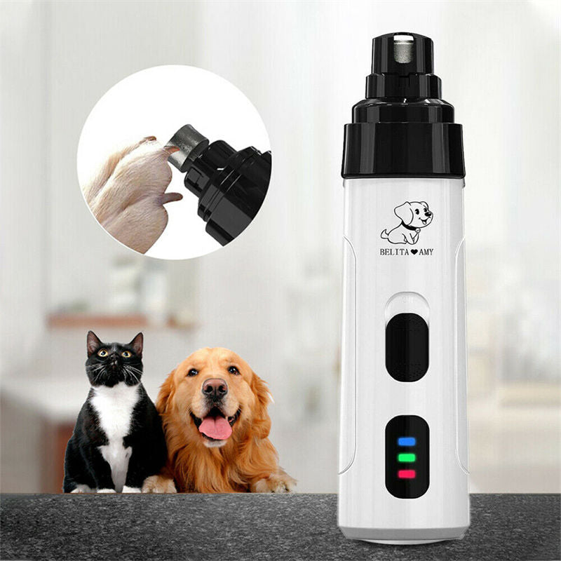 Pet Dog Cat Nail Paws Grinder Trimmer Tool Grooming Care Clipper Electric Kit