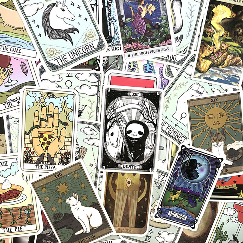 50 pegatinas de adivinación del tarot