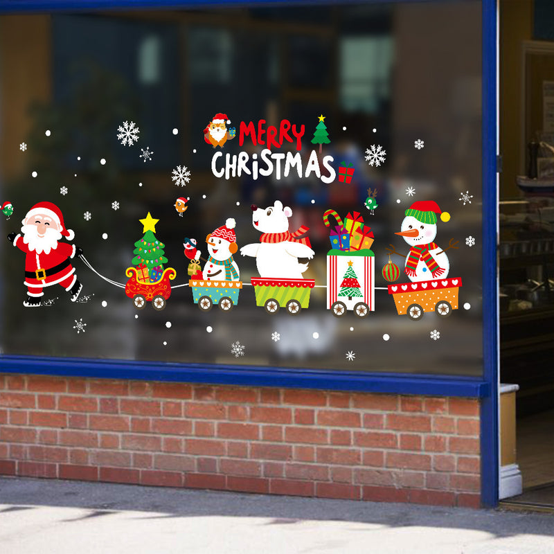 Christmas decorations store window stickers