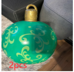 Bola de adorno de Navidad para exteriores, bola decorada inflable de Pvc de 60CM, bolas grandes gigantes de PVC, decoraciones para árboles de Navidad, pelota de juguete