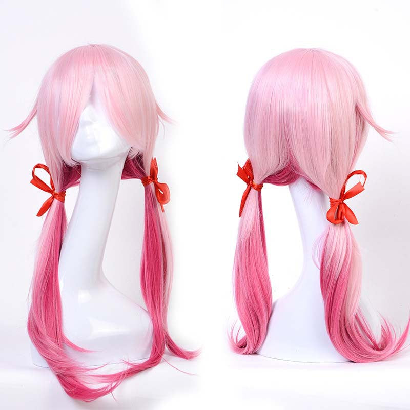 Cosplay animation Pink Double ponytail wig