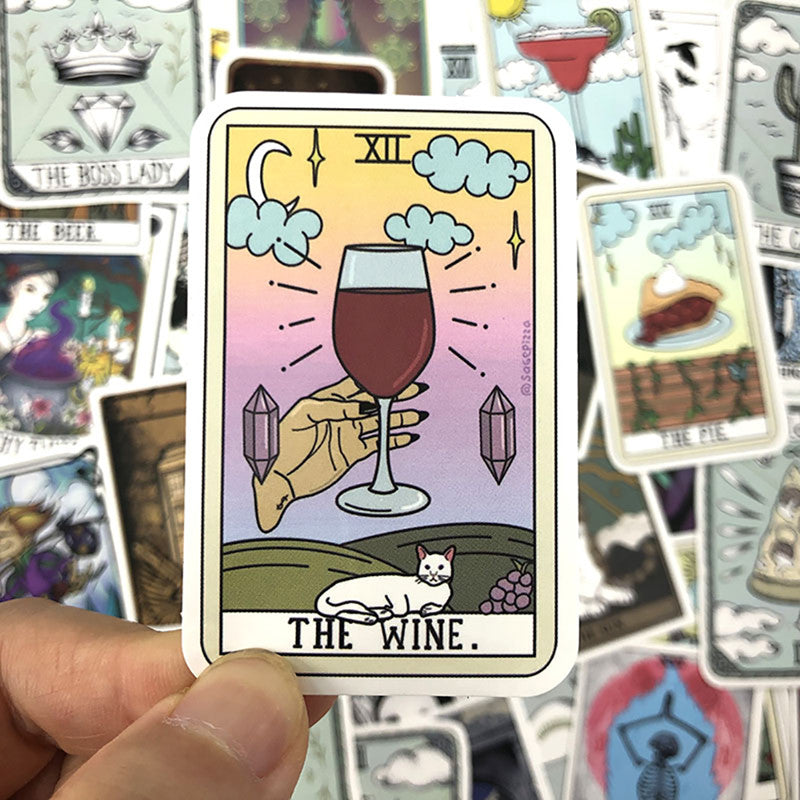 50 pegatinas de adivinación del tarot