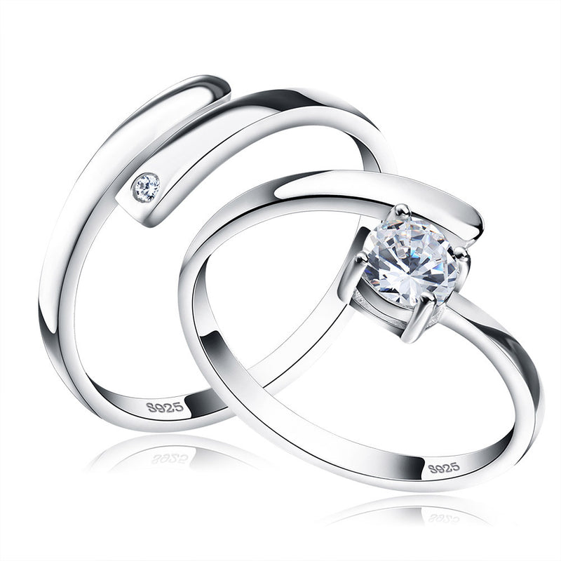 Fashion Personality Sterling Silver Couple Rings