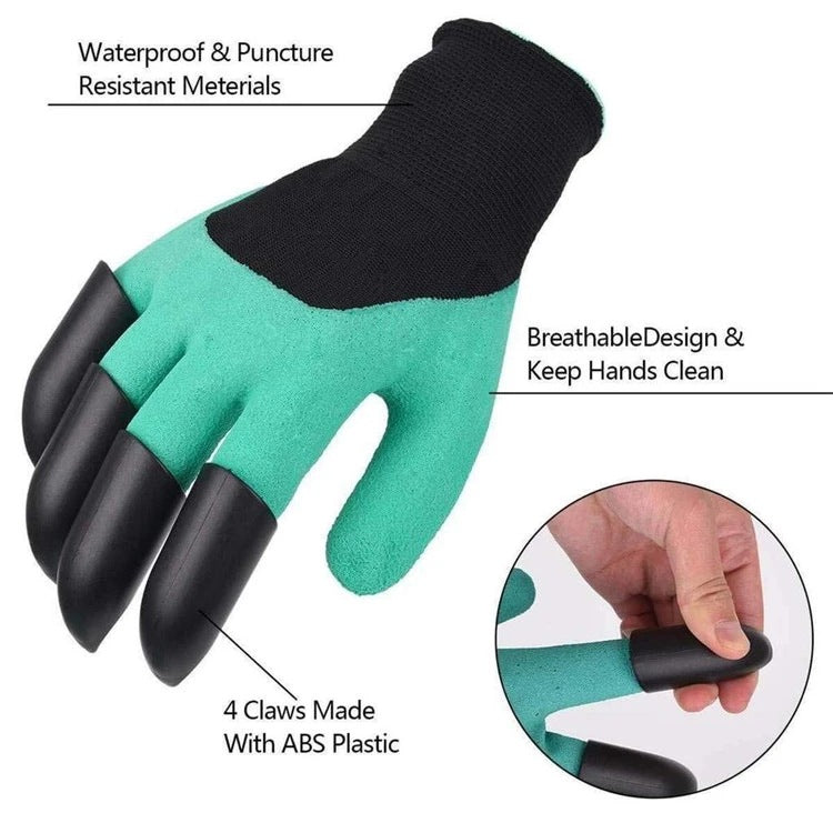 Earth-digging Gloves Gardening Dip Rubber Labor Protection PAWS Garden Planting