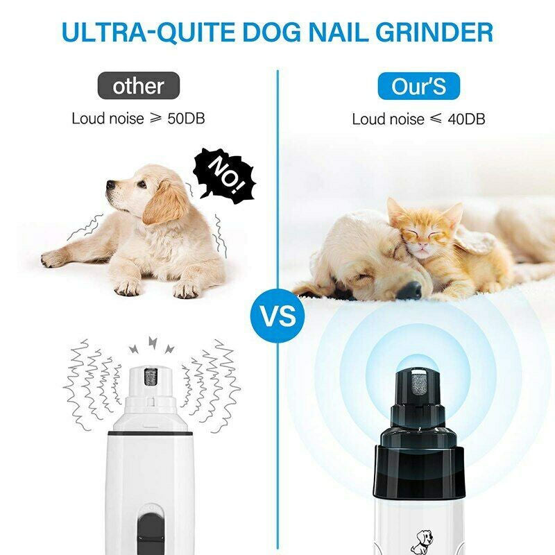 Kit eléctrico de cortadora de uñas para perros y gatos, herramienta recortadora para el cuidado y el cuidado de mascotas