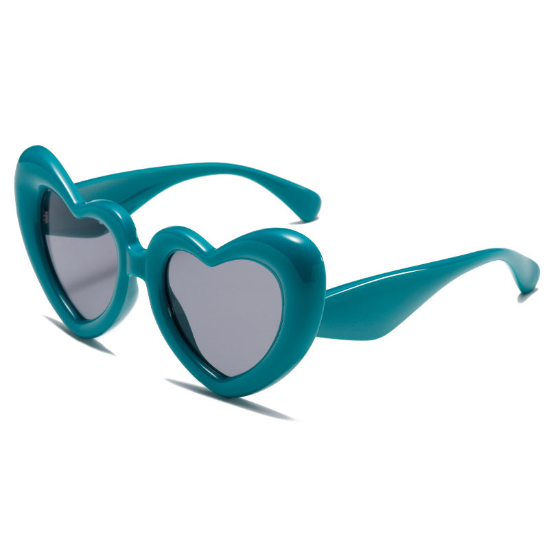 Heart Shape Sunglasses Thick Frame Love Glasses Summer