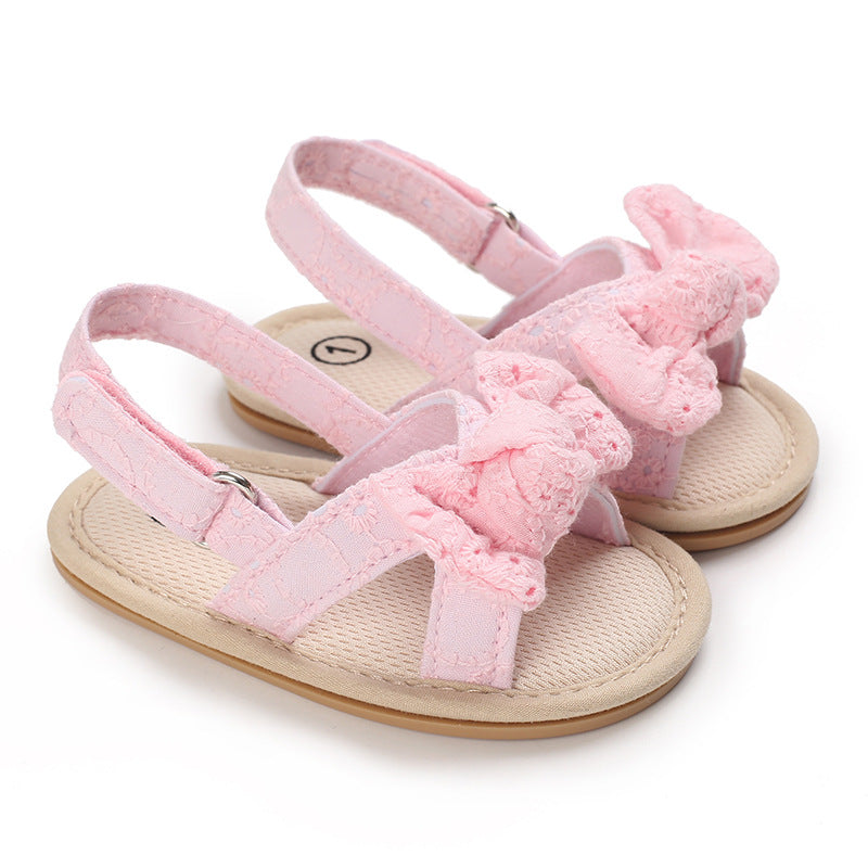 Baby's Shoes 0-1 Years Old Rubber Bottom Bow Sandals