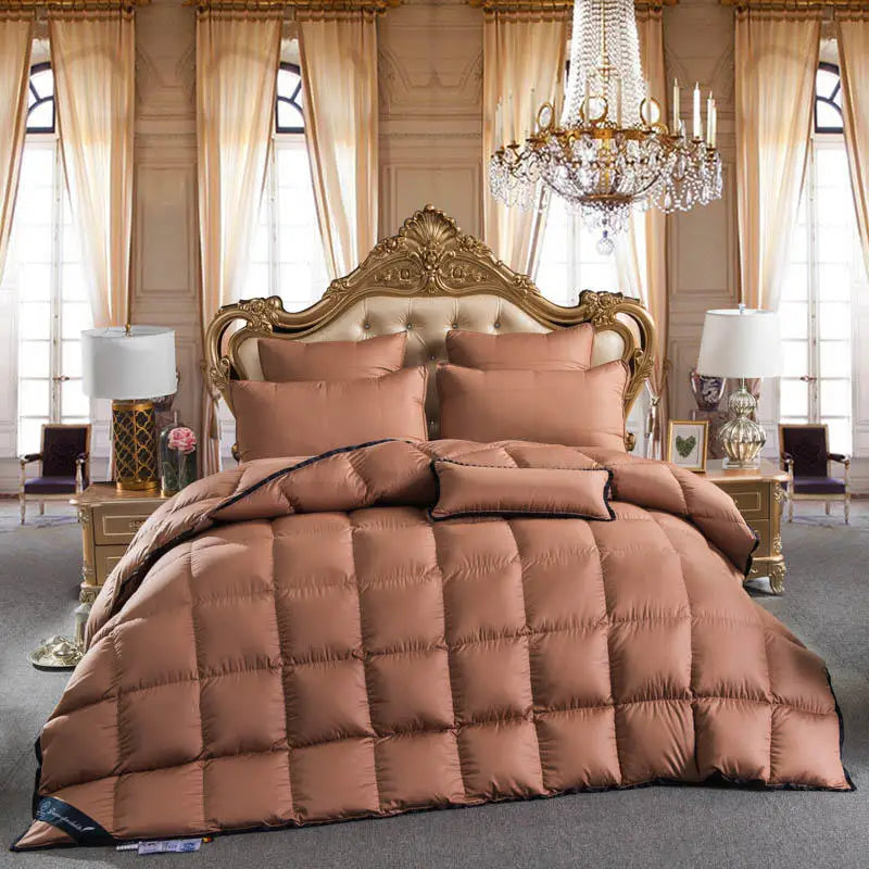 White Grey Goose Down Comforter Twin Full Queen King size Quilt Duvet bed cover filler set Warm Blanket edredon colcha couette
