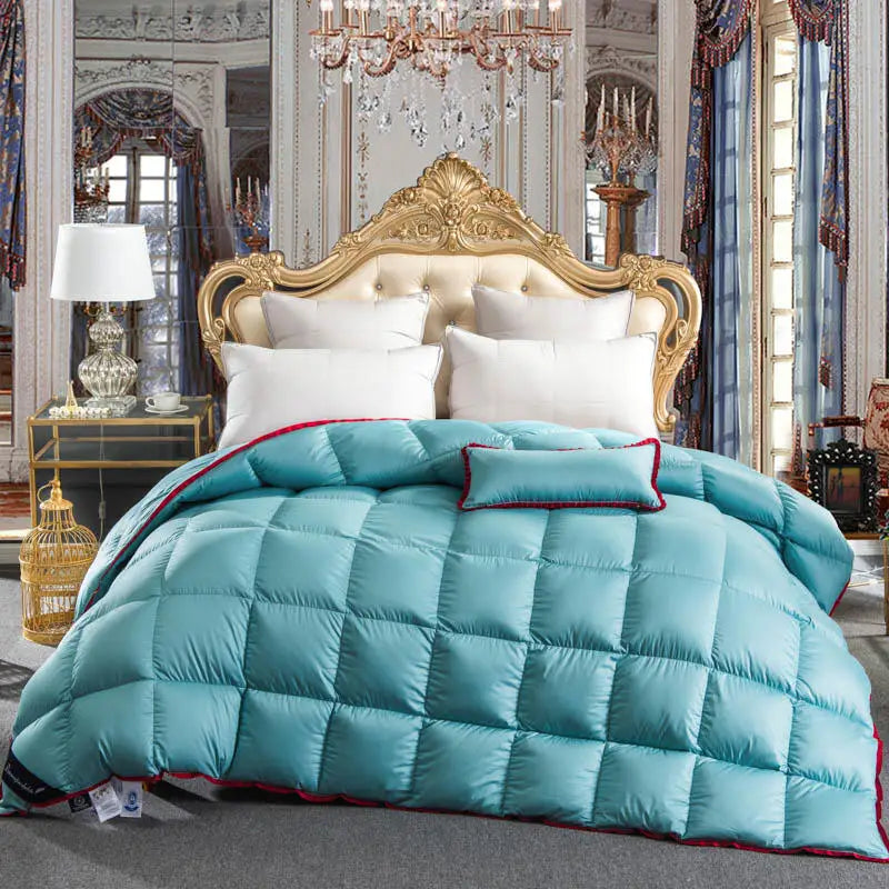 White Grey Goose Down Comforter Twin Full Queen King size Quilt Duvet bed cover filler set Warm Blanket edredon colcha couette
