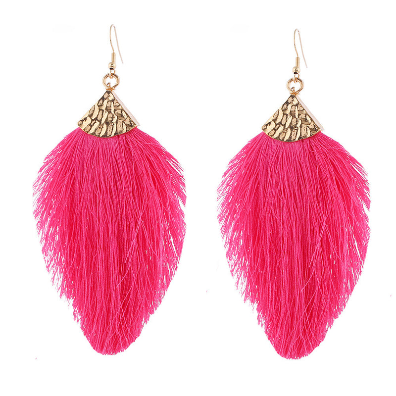 Conjunto de aretes geométricos de color rojo rosa para mujer