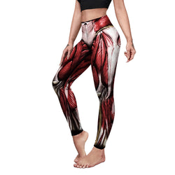 Women's Fashion Casual Pumpkin Spider Web Printed Slim Elastic Yoga Pants