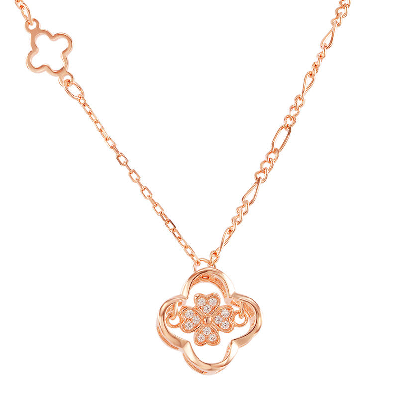 Women's Fashionable All-match Clover Pendant Necklace