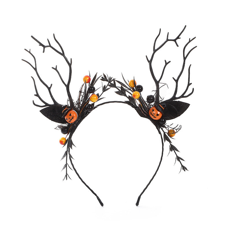 Diadema de calabaza de murciélago de Halloween