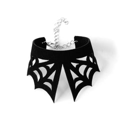 Pulsera de telaraña negra de Halloween a la moda para hombres y mujeres