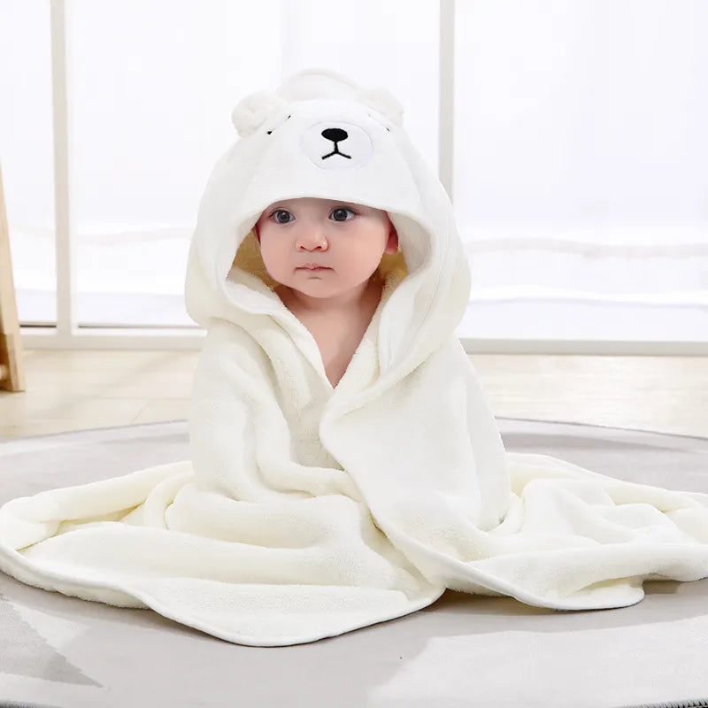 80x80cm Newborn Wrap Blanket Baby Soft Warm Cloak Blanket Children Bath Towel Infant Swaddle Coral Fleece Blanket For 0-12 Month