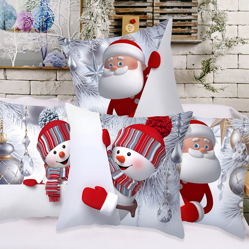 Christmas Snowman Pillowcase Christmas Decorations Navidad 2022 Christmas Gifts Christmas Ornaments New Year 2023